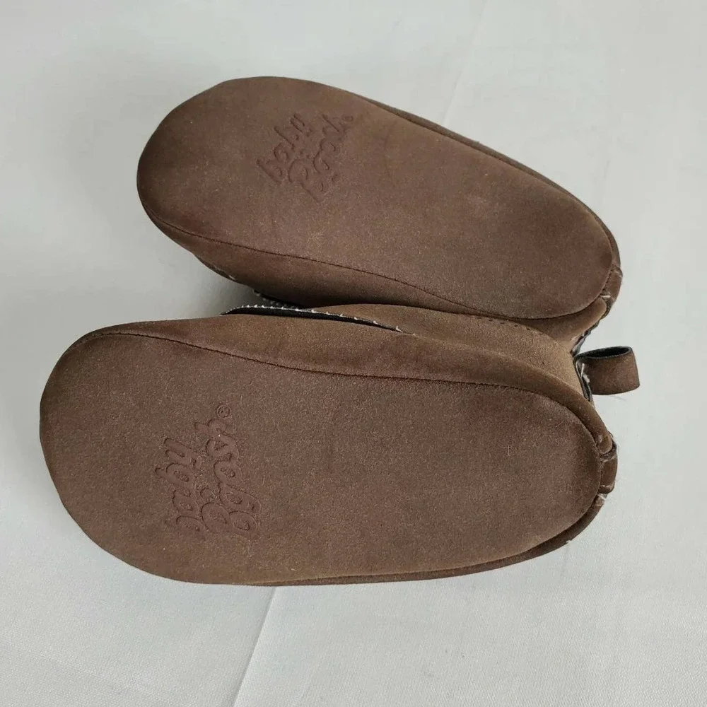 Baby Bgosh Baby Boys Shoes 6-9 Months Moccasin Brown Slipper